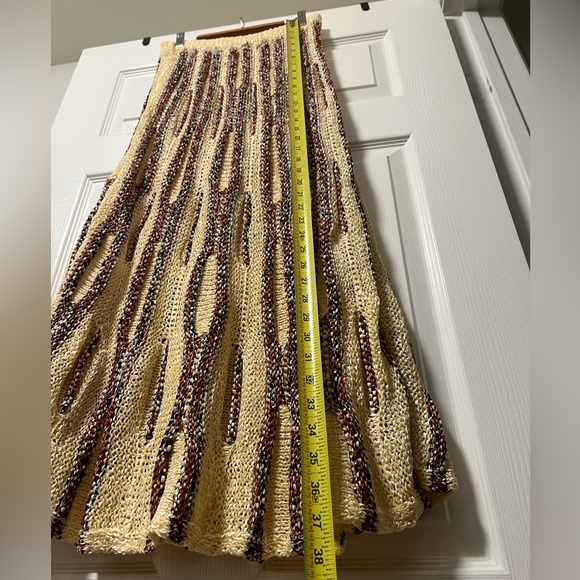 Ulla Johnson Yellow and Brown Patterned A-Line Skirt - Picture 4 of 7